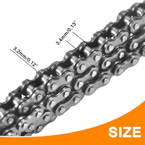 Image of HOLATO 25 Drive Chain 132 Link Chain Breaker Kit for Razor MX500 MX650 SX350 SX500 SX650 Rocket Bike Electric Off-Road Motocross #25 Roller Chain 132L for Mini Moto 50cc XRF50 Dirt Bike Heavy Duty