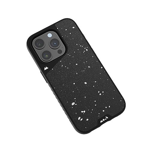 Image of Mous Polycarbonate For iPhone 15 Pro Case Magsafe Compatible - Limitless 5.0 - Speckled Black Fabric - Protective iPhone 15 Pro Case - Shockproof Phone Cover