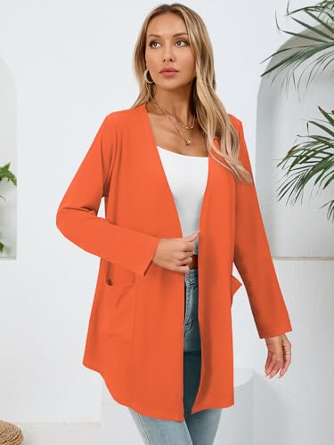 Image of Women's Lightweight Open Front Cardigans Casual Soft Drape Spring Summer Fall Cardigan S-3XL