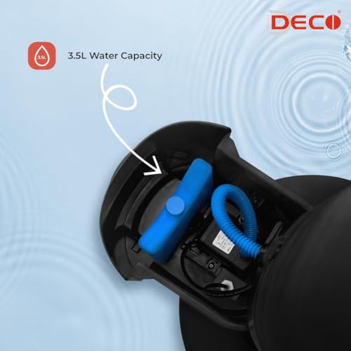 Image of Deco 4 L Slimest Tower Air Cooler with Remote (Black, Eleganze)