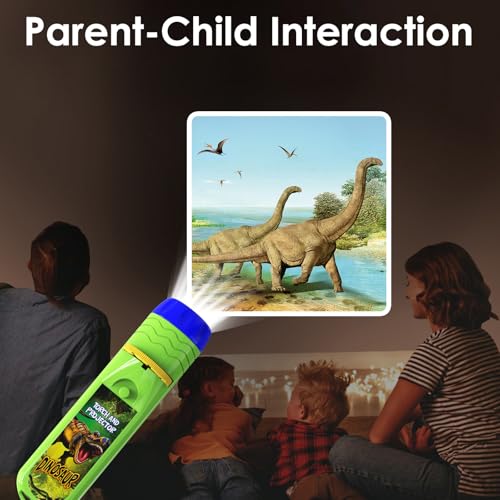 Image of Pup Go Dinosaur Toys for Kids 3-7, Dinosaur Flashlight Focusable Projector Light with 24 Realistic Dino Images, Kids Night Light, Best Gift Cool Dinosaurs Toys for 3 4 5 6 7 Year Old Boys Girls