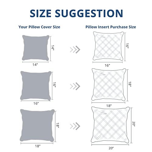 image for SASTTIE Throw Pillow 18 x 18 Pillow Insert, 2 Pack Square Throw Pillow