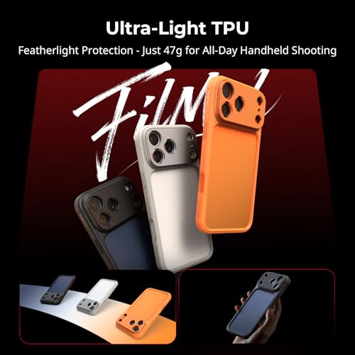 Image of SmallRig FilMov Photography Bumper Phone Case for iPhone 17 Pro Max (Gray) 5794