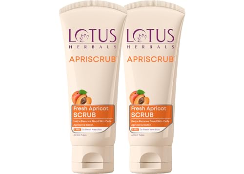 Image of Lotus Herbals Apriscrub Fresh Apricot Scrub | Natural Exfoliating Face Scrub | Chemical Free | For All Skin Types | 180g (Pack Of 2)