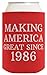 Birthday Drink Cooler for 40th Birthday Making America Great Since 1986 2 Pack Can Coolies Drink Coolers Red