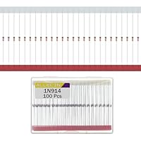 ALLECIN 100 Stück 1N914 Schalt Diode 200mA 100V IN914 914 Axial DO-35 Schnell Schaltdioden Kleinsignal 200Milliampere 100Volt Switching High Speed Dioden