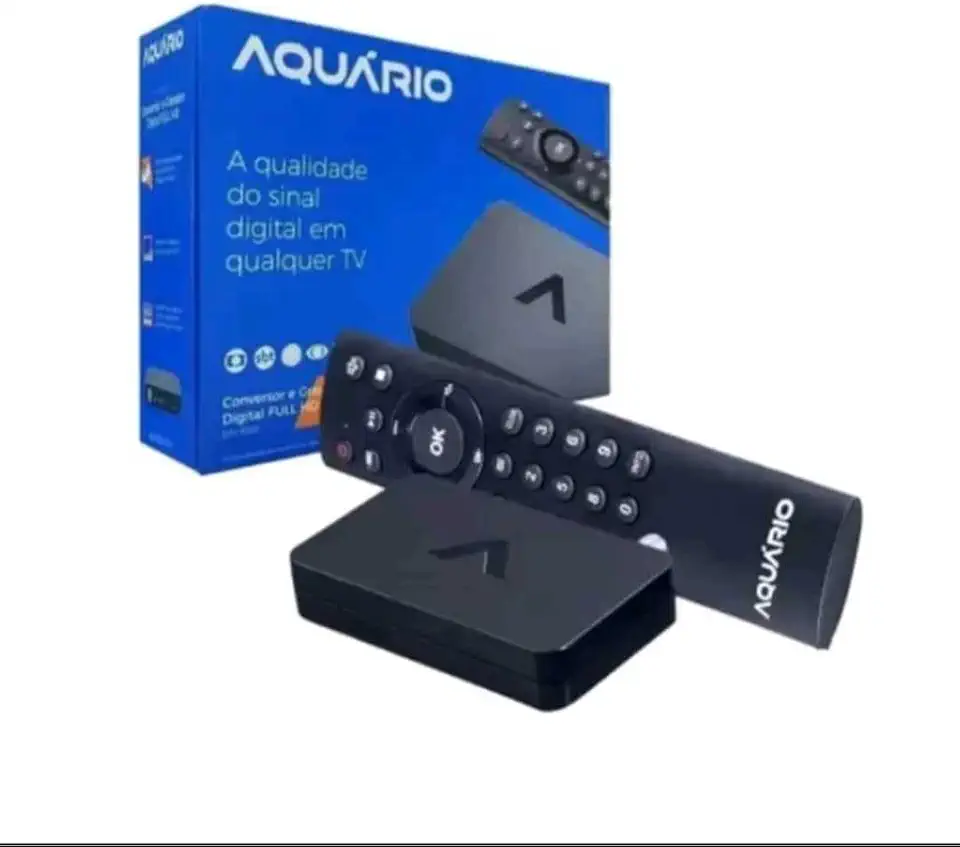 Aquário Conversor e Gravador Digital DTV-9000 Full HD 1080p | TV Digital para TV Antiga | Gravador USB | HDMI