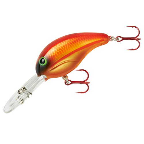 Bandit Lures Series 300 Crankbait Bass Fishing Lures, Fisghing Accessories, Dives to 12-feet Deep, 2", 1/4 oz, Orange Crush CR, (BDT3D52)