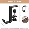 AXFEE Headphone Hanger Holder for Desk, Foldable Headphone Hanger, Adhesive Gaming Headset-Hanger Under Desk or Wall, Magnetic Foldable Earphone Clip Clamp Stand for Beats, Sen-nheiser #1