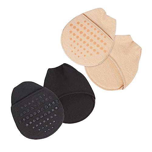 COLLBATH Invisible Forefoot Cushion Half Liner Socks for Women Breathable No Show Socks with Silicone Pad