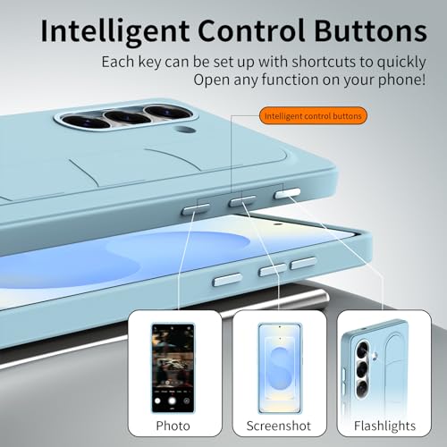 Image of for Samsung Galaxy S25 5G with Smart Button, Standing Grip Phone Case with Kickstand, for Samsung S25 5G Case Smart Button Cover | Hand Strap | Soft Touch | Stand Grip | Smart Butto