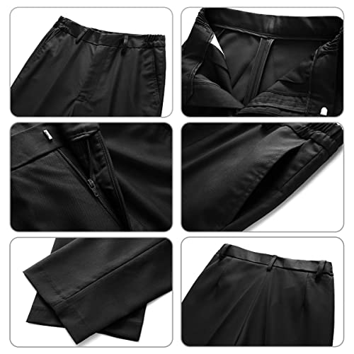 Image of Boy Suits 3 Piece Slim Fit Formal Suit Set with Tuxedo Jacket Vest Pants for Kids Wedding Ring Bearer Party