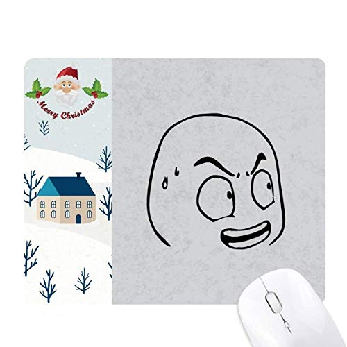 Tapis de souris sueurs froides smiley noir parfait à la maison
