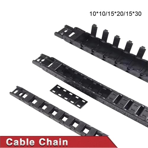 Chaîne porte-câbles 10x10 semi-fermée 1m guide-câble plastique pour machine textile