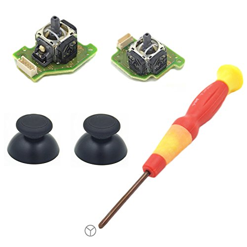 Feicuan Y Schraubenzieher with Thumbstick Thumb Grip Left and Rigth 3D Analog Joystick Sets Ersatzteil für Nintendo Wii U Gamepad Controller 1 Feicuan Y Schraubenzieher with Thumbstick Thumb Grip Left and Rigth 3D Analog Joystick Sets Ersatzteil für Nintendo Wii U Gamepad Controller