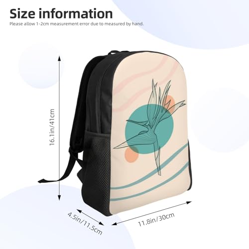 Minimalist Unisex 16 Inch Backpack Bird Line Art Shape Sleek Design for Simple Lifestyles Daily Carry & Errand3