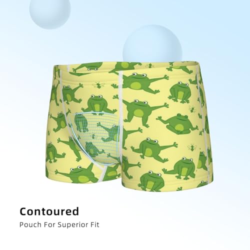 Boys' Cotton Boxer Brief Soft Underwear-Funny Frogs4
