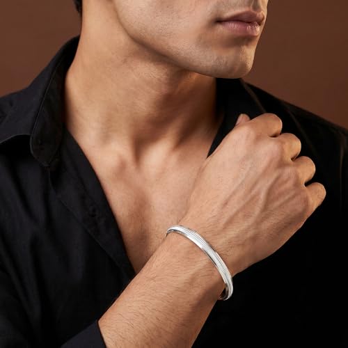 Image of GIVA 925 Silver Arvith Kada For Him|Gifts for Men and Boys| With Certificate of Authenticity and 925 Stamp | 6 Months Warranty