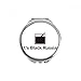 Black Russian Hand Compact Mirror Round Portable Pocket Glass