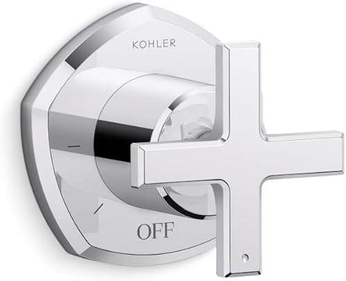 Miniatura 57 de Kohler T27042-4-BN Occasion™ Tapacubos de válvula de transferencia con manilla de palanca, níquel cepillado vibrante Vibrant Brushed Nickel,Negro