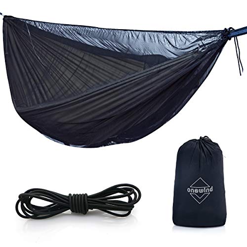 Onewind Hängematte Mosquito Net Bottom Entry Fits All Single & Double Camping Hängematten -Sicherheit von Bugs, Moskitos, No See Ums, Spiders & Pesky Bugs -Lightweight Compact Easy Setup Cover