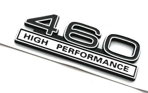 Image of 2pcs 460 7.5 Liter High Performance Engine Emblems Badge 3D Decals Stickers Cars Trucks (Chrome Black)