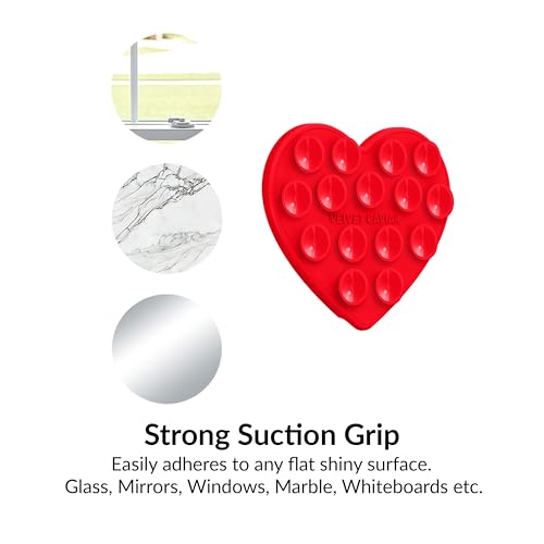 Support de coque de téléphone à ventouse MagSafe silicone adhésif cœur - 7