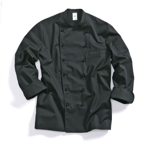 BP Gourmet 1503 - Chaqueta de cocinero, color negro, talla 44-68.