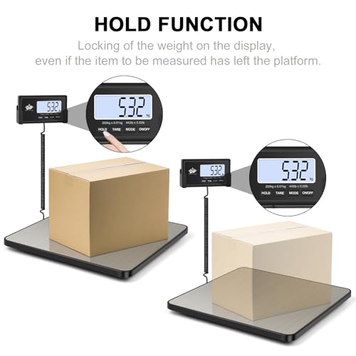 qp shipping scale 440 lb035 oz high accuracy digital postal scale postage scale holdtare function auto off lcd display lightweight scale for packagesluggagepet battery amp ac adapter included