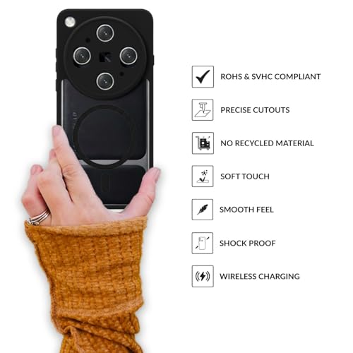 Image of SPRIG Compatible with Oppo Find x9 Ultra Premium EdgeMag Back Cover Drop Tested Shock Proof Mobile Case for Men, Women, Boys and Girls with Camera Protection (Black Transparent)
