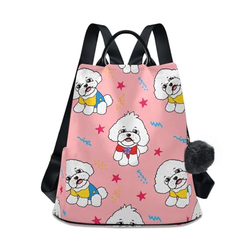 Sac à dos femme motif chien antivol : protégez vos affaires en ville avec style