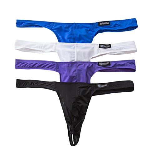 YFD Herren Tanga, transparent, sexy, 4er-Pack Gr. L, Style 2 Cover