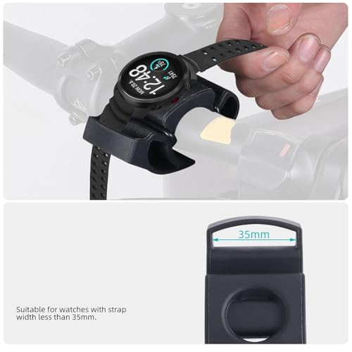 CashMuch for Bicycle Watch Mount Silicone for Bike Handlebar Watch Holder-Universal for Bicycle Smartwatch Stand for Tomtom/TICWATCH/SUUNTO Watch