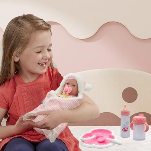 Muñeca bebé con accesorios y manta suave de 12 pulgadas miniatura 5