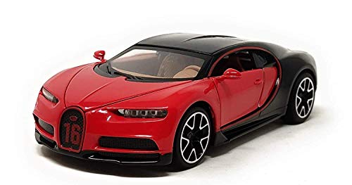 Image of 1:32 Scale Bugatti Chiron Metal Diecast Car for Kids, Unisex, 3+, 15 cm (L) x 6 cm (W) x 4 cm (H), Blue