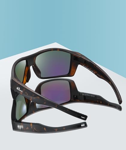 Image of Bevi Square Polarized Sunglasses UV 400 Protection with TR90 Lightweight Frame Glasses for Women Men