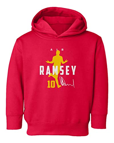 KING THREADS Wales Football Air Ramsey 2022 World Soccer Fans Toddler Hoodie Sweatshirt (Red, 5T)