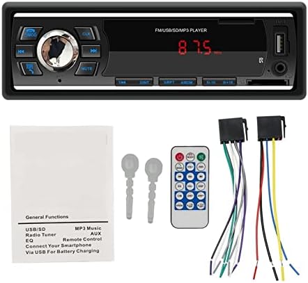 カーラジオ1 Din Bluetooth車 Mp3プレーヤー4x45wマルチメディア自動車 Fmラジオステレオオーディオ