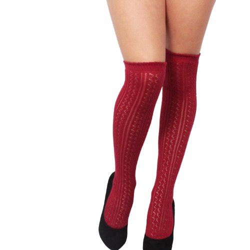 Image of Fashionable Cotton Slouchy Boot Socks for Women and Girls: Long Thigh Highs, Over-the-Knee Highs, and Knee Highs
