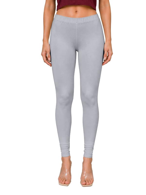 Image of TRENDMALLS Women's Microfiber Elastane Stretch Soft Churidar Length Leggings with Ultrasoft Waistband