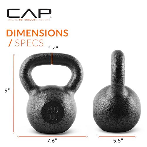 Image of CAP Barbell Cast Iron Kettlebell - Singles and Sets, Multiple Weight Choices