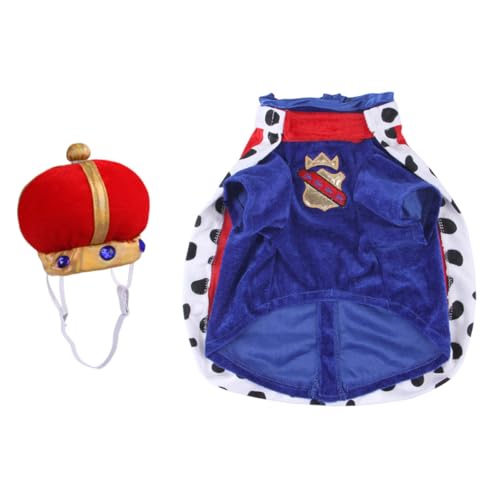 Disfraz de corona y capa Royal Crown para perros, talla grande