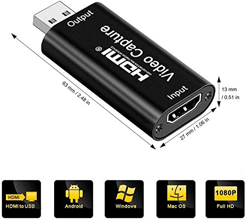 Tobo Levoty Game Capture Cards, Audio Video Capture Cards, HDMI to USB 1080p USB 2.0 Record via DSLR Camcorder Action Cam for Live Streaming/ PS4 /... - Image 2