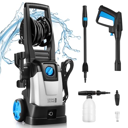 DKIEI Pressure Washers, 2000W, 150 Bar, Power Electric Cleaner For Car, Patio & Garden Furniture, High-Performance Jet Washer With Spray Gun, Quick Turbo Nozzle & High Pressure Hose