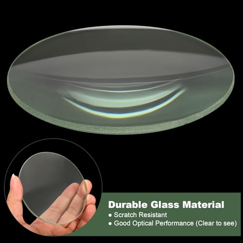 Image of YOKIVE Double Convex Lens, Clear Glass Optical Lenses | Make Telescope, Great for Photography, Optical Instruments Use (Clear, 300mm Focal Length)