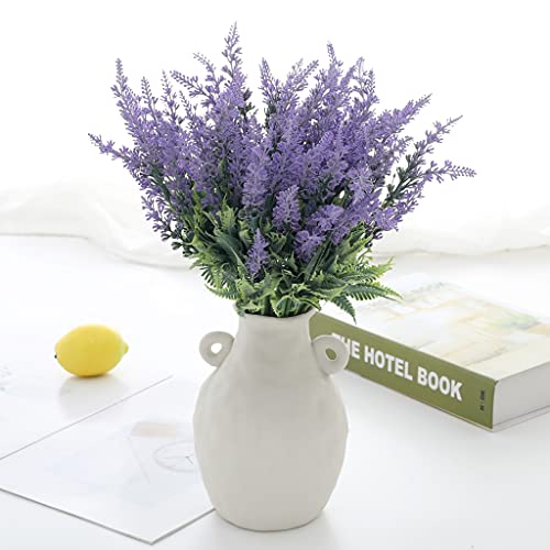 Grand Verde Lavender Artificial Flower Plants Faux Purple Bouquets Real Touch Diy Home Decor Garden Patio Balcony Wedding Party, Bulk 8Pcs #TOP4