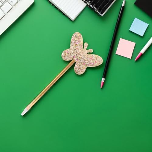 Ciieeo 6 bolígrafos gel mariposa brillo tinta neutral miniatura 5