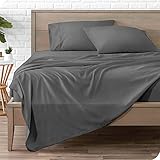 Bare Home Split Head Flex King Sheet Set - 1800 Ultra-Soft Microfiber Bed Sheets - Double Brushed - Split Head Flex King Sheets Set - Deep Pocket - Bed Sheets (Split Head Flex King, Grey)