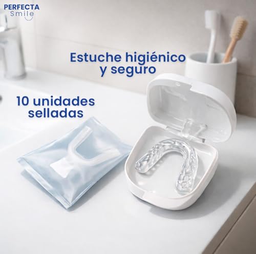 Boston Tech 10 Férulas Dentales para Bruxismo Nocturno | Protector Bucal para Rechinar y Apretar los Dientes Ajuste Personalizado Uso para Dormir y Deporte | Sin BPA | Estuche Protector Incluido, ATM - imagen 4