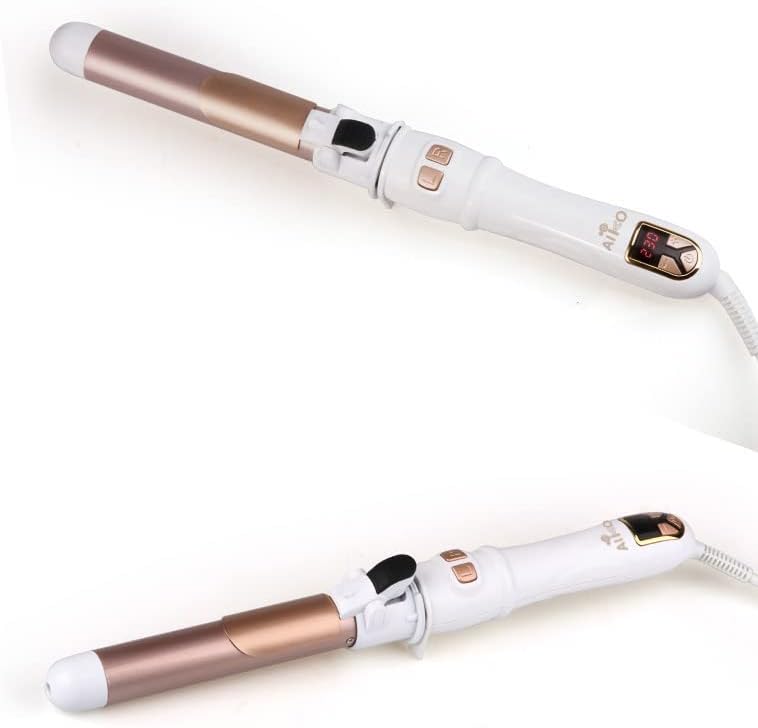 AIKO PRO Auto Rotating Hair Curler Curling Wand 28mm 1.1 Inch Curling Irons Hair Waver 30s Instant Heat-Up, Anti-Scald & Dual Voltage, with LCD Temp Display
